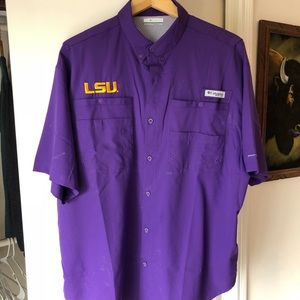 LSU Columbia Fishing Shirt